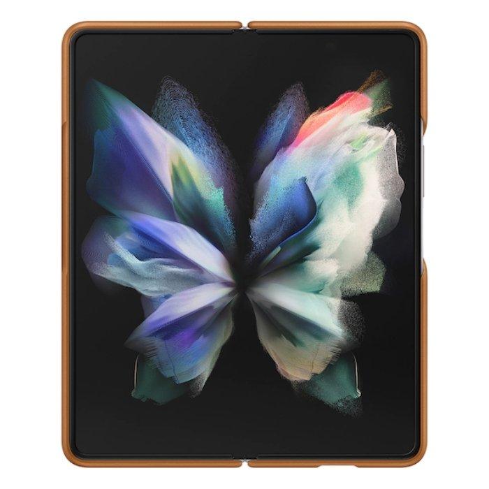Samsung Galaxy Z Fold 3 5G Leather Phone Case - Brown 