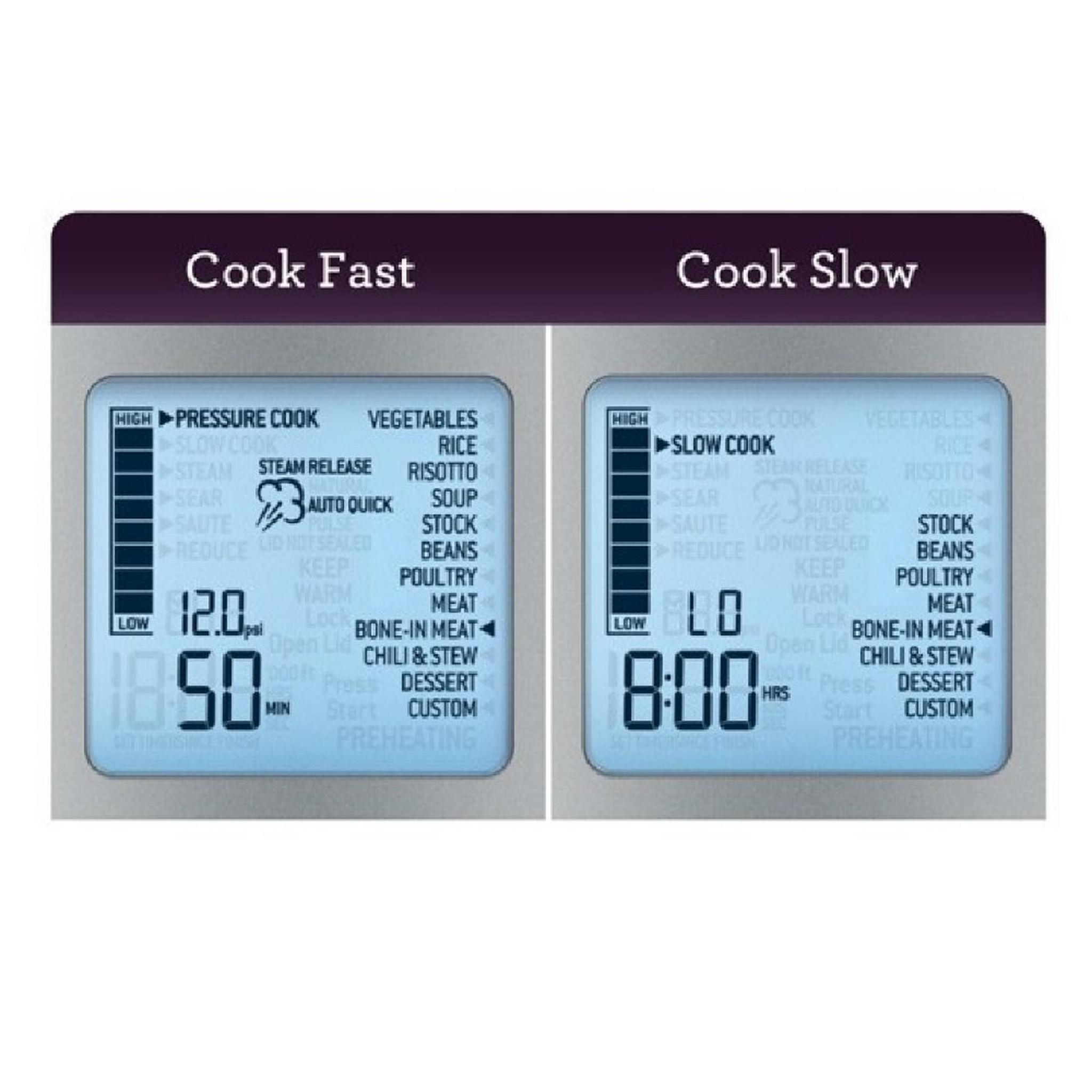 (BPR700BSS) وعاء الطبخ بالضغط بسعة 6 لتر و بقوة 1100 واط من سيج