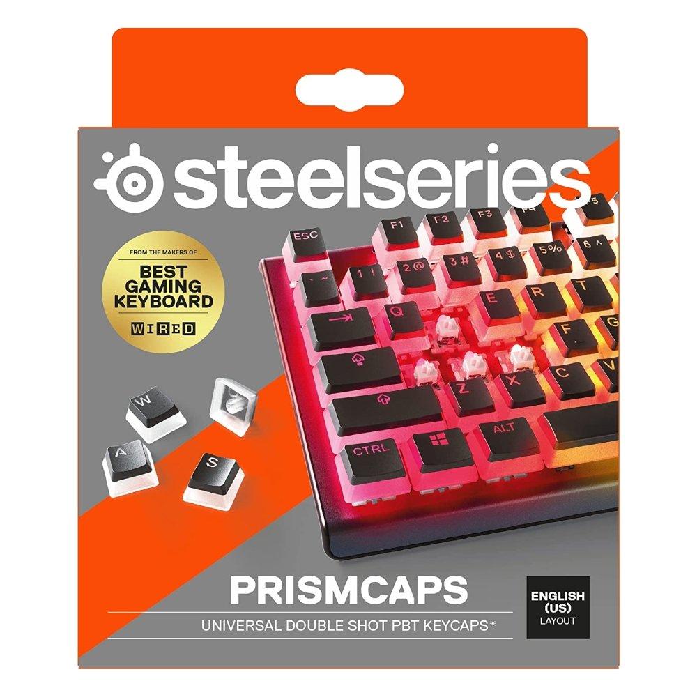 SteelSeries PrismCaps Universal Double Shot PBT Keycaps - Black