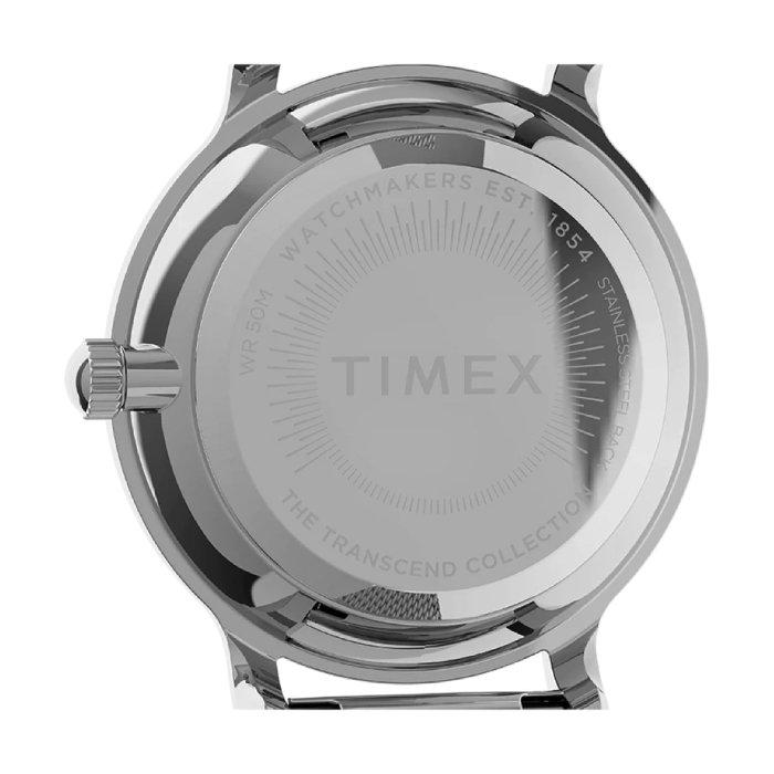 TIMEX Transcend Watch for Women, Analog, 31mm, Stainless Steel Mesh, TW2U86700 – Silver