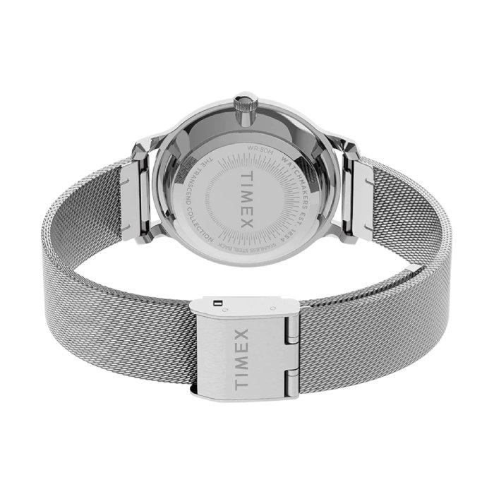 TIMEX Transcend Watch for Women, Analog, 31mm, Stainless Steel Mesh, TW2U86700 – Silver