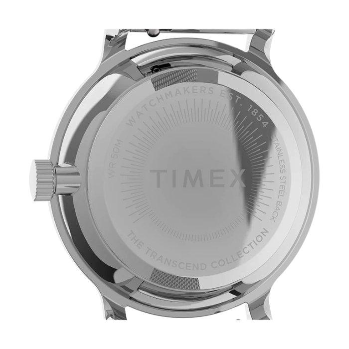 TIMEX Transcend Watch for Women, Analog, 31mm, Stainless Steel Mesh, TW2U92900 – Silver