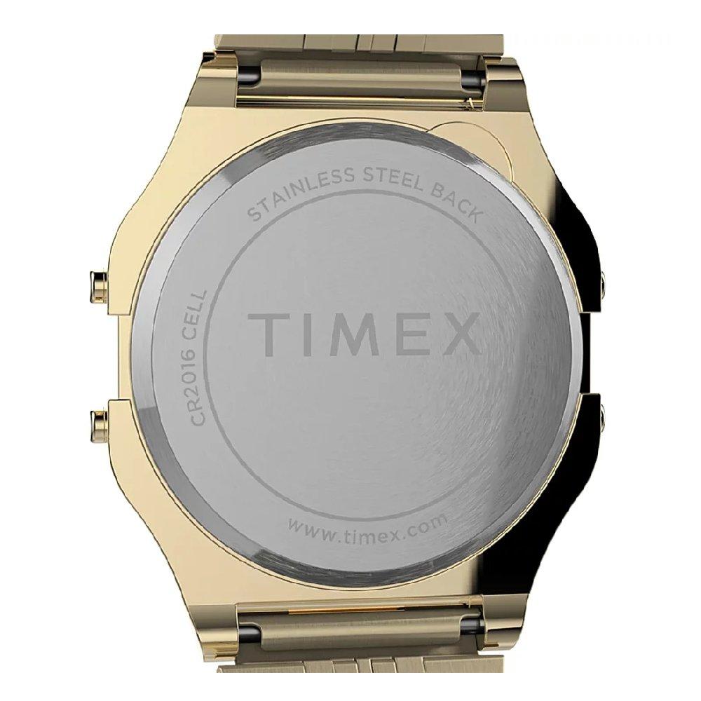 TIMEX T80 Unisex Watch, Digital, 34mm, Stainless Steel Strap, TW2V19500 – Gold