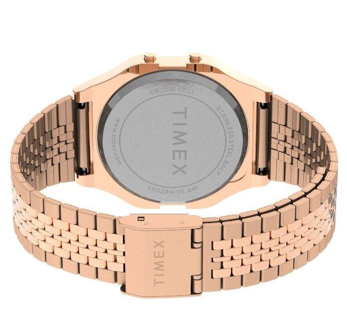 TIMEX T80 Unisex Watch, Digital, 34mm, Stainless Steel Strap, TW2V19700 – Rose Gold