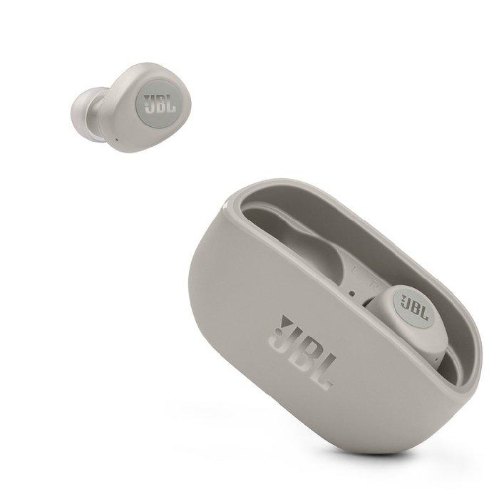 سماعات ايربادز لاسلكي حر ويف100 20 ساعة من جي بي ال - فضي