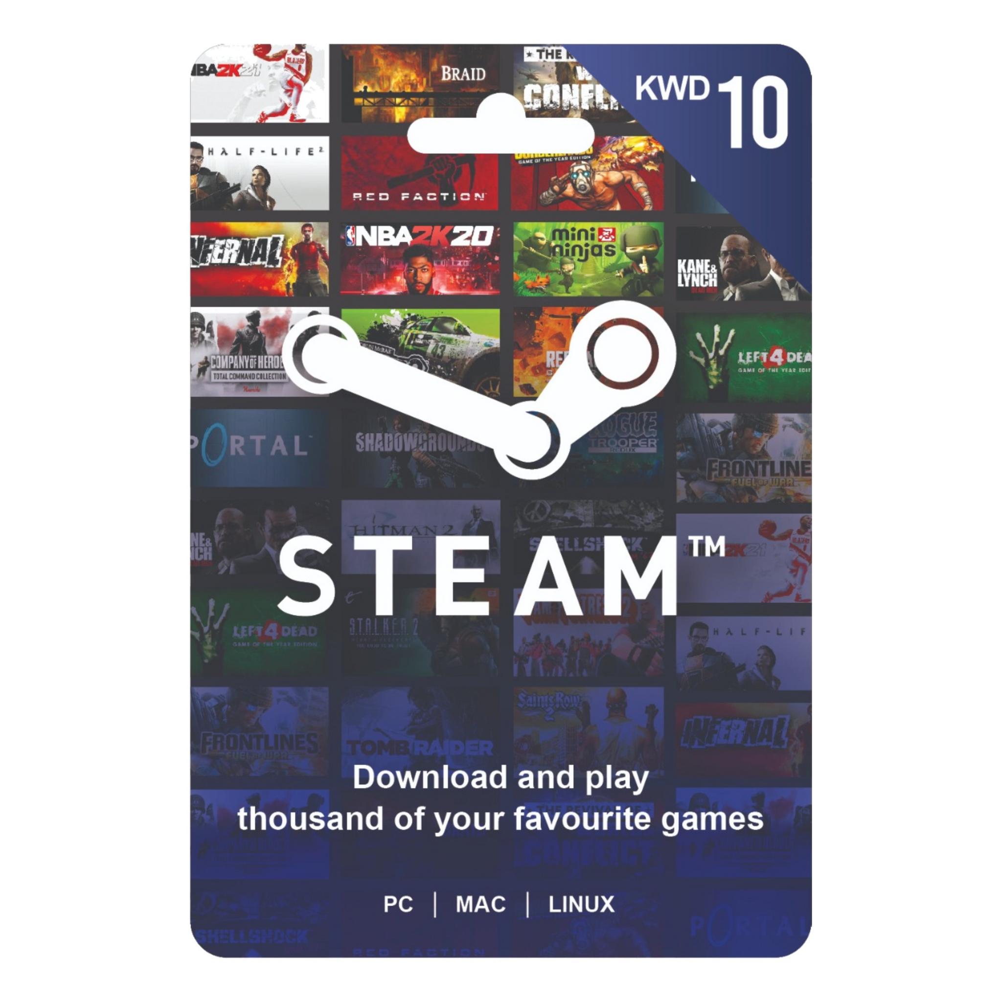 Steam Wallet Gift Card - 10 KWD