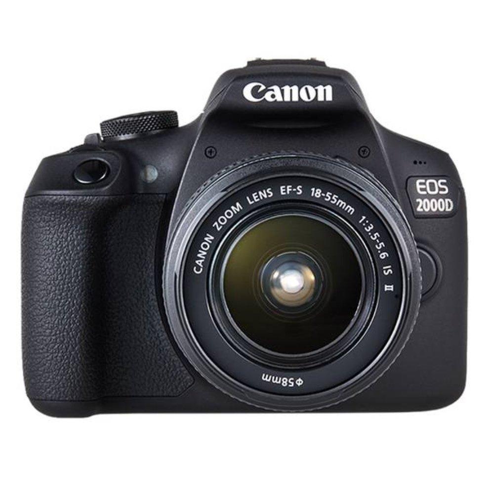 كاميرا كانون EOS 2000D الرقمية ذات العدسة الأحادية العاكسة DSLR مع عدسة 18 - 55 ملم أي اف + عدسة 50 1.8 CME