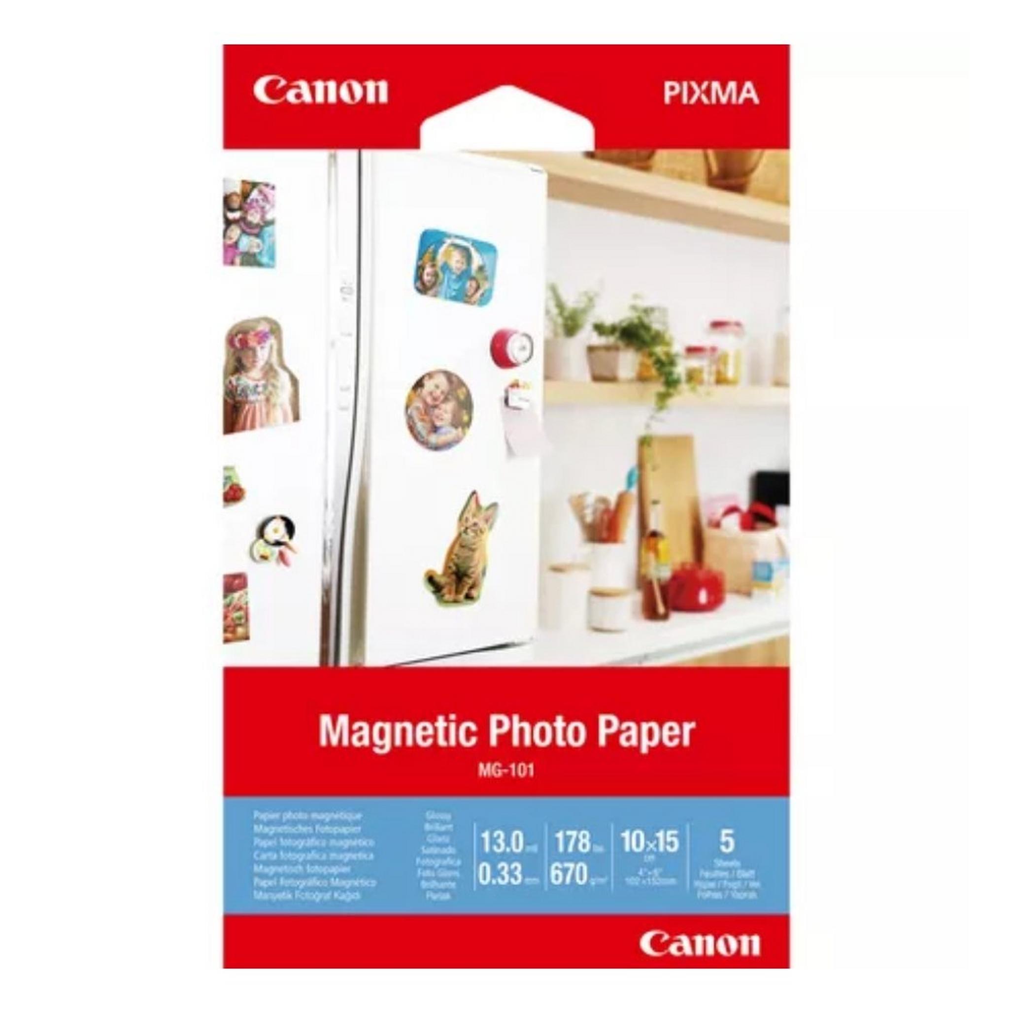 Canon Magnetic 4*6 Photo Paper (5 Sheets) - MG-101