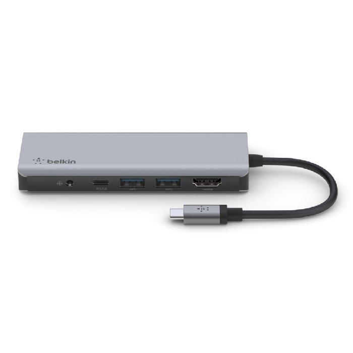 Belkin USB-C 7-in-1 Multiport Hub Adapter - Silver