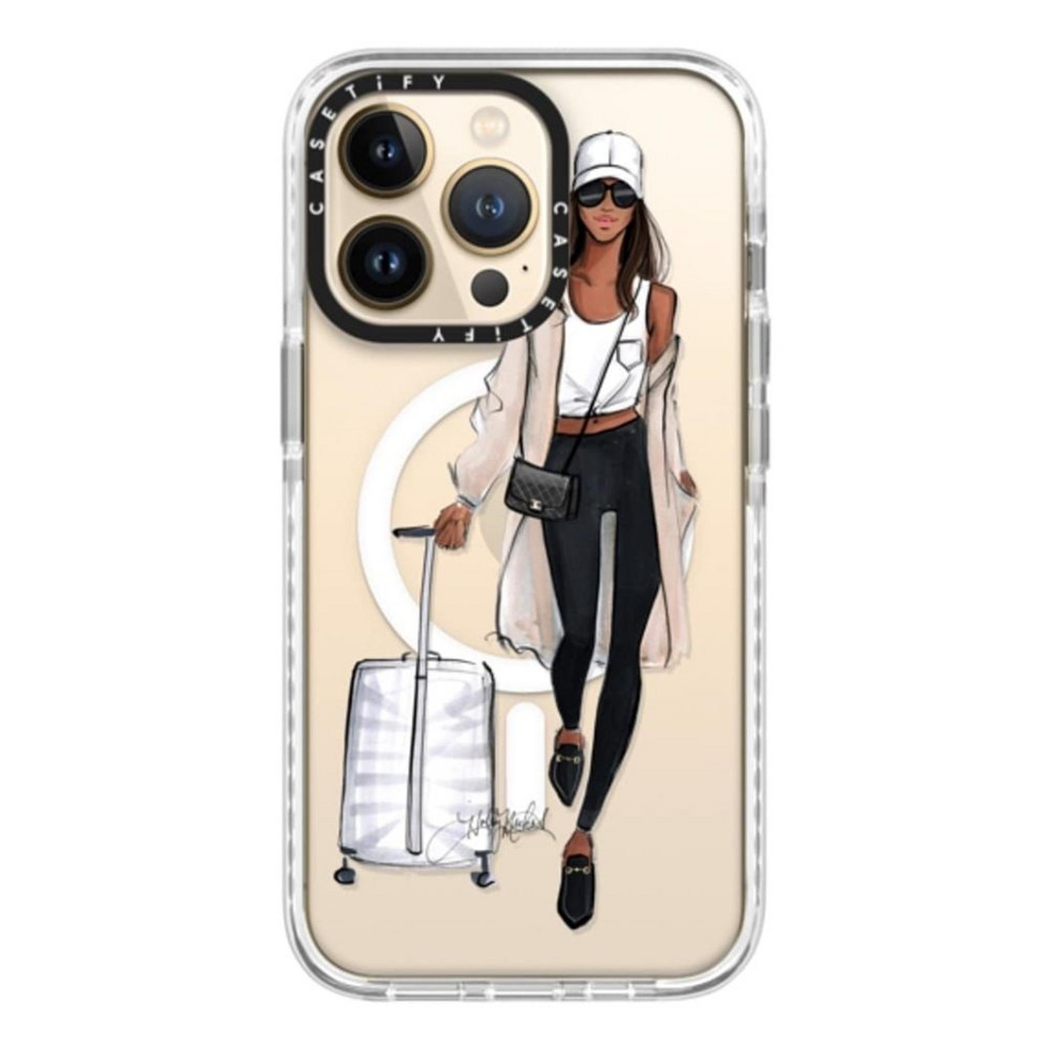 Casetify MagSafe Case for iPhone 13 Pro - Jet Travel Girl