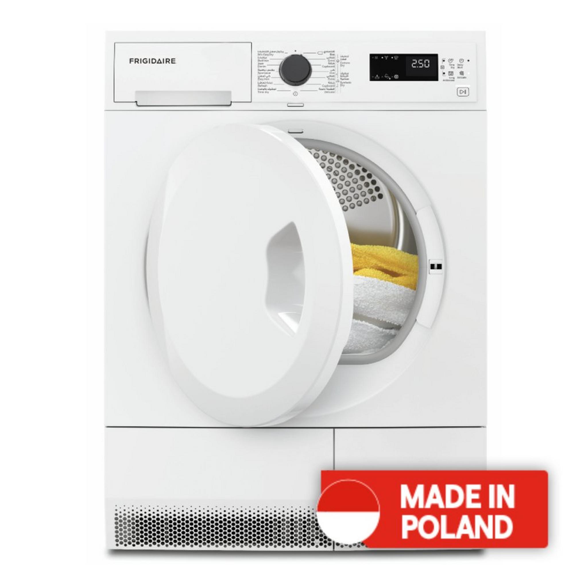 Frigidaire Condenser Dryer, 8KG, FDCB284B - White