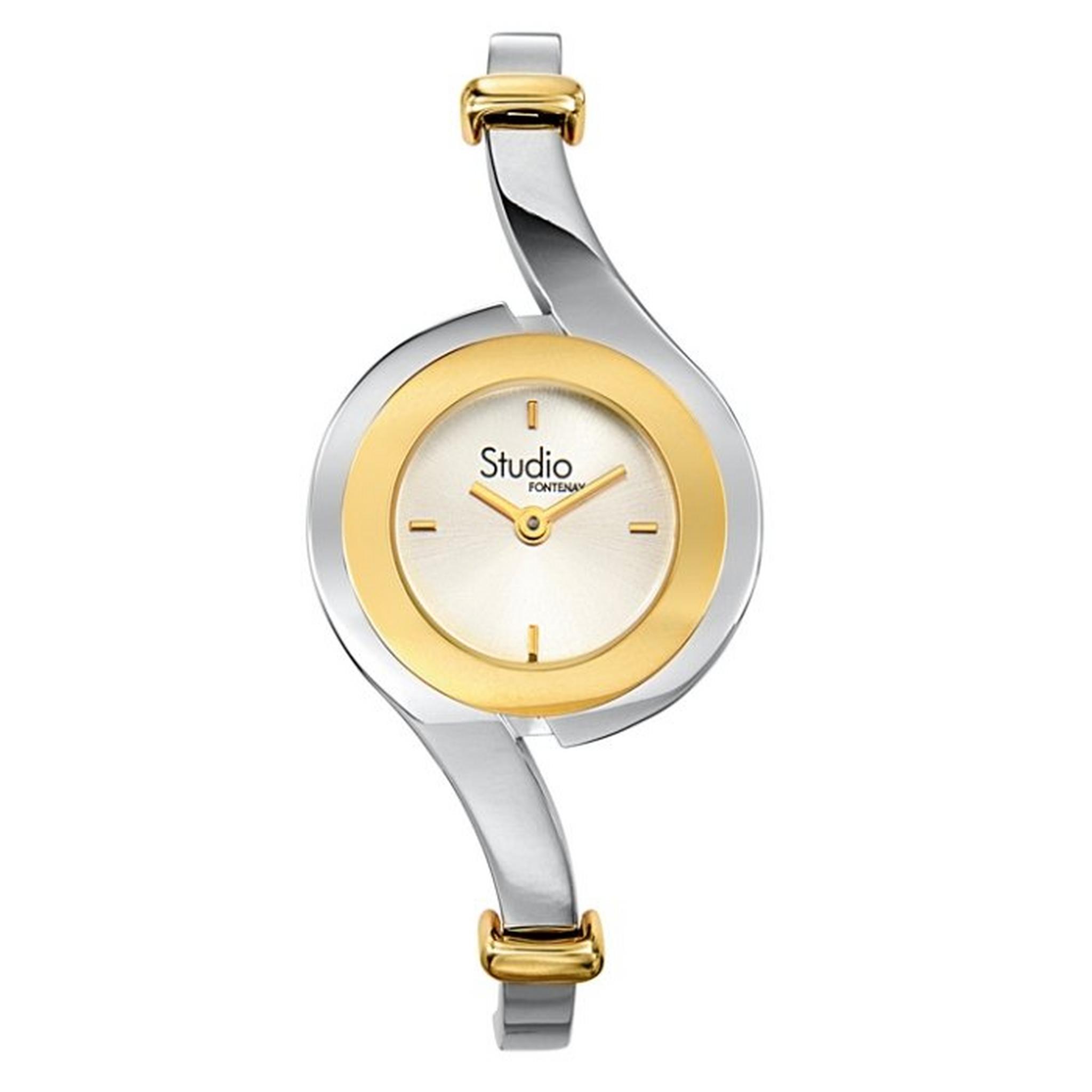ساعة فونتيناي بحجم 27  ملم بعرض تناظري و حزام معدني للنساء  - AUC1307AR
