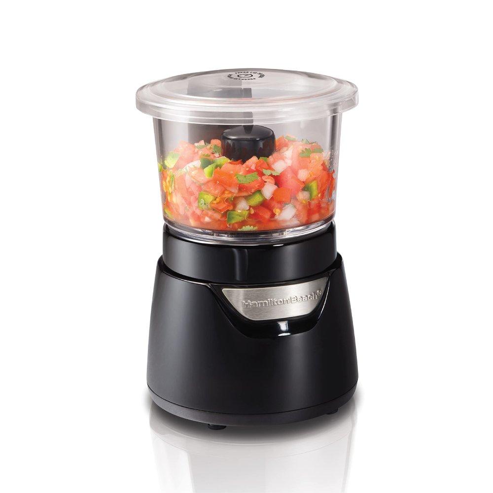 HAMILTON BEACH Stack & Press Mini Chopper, 700ml, 175 Watts, 72860-SAU – Black