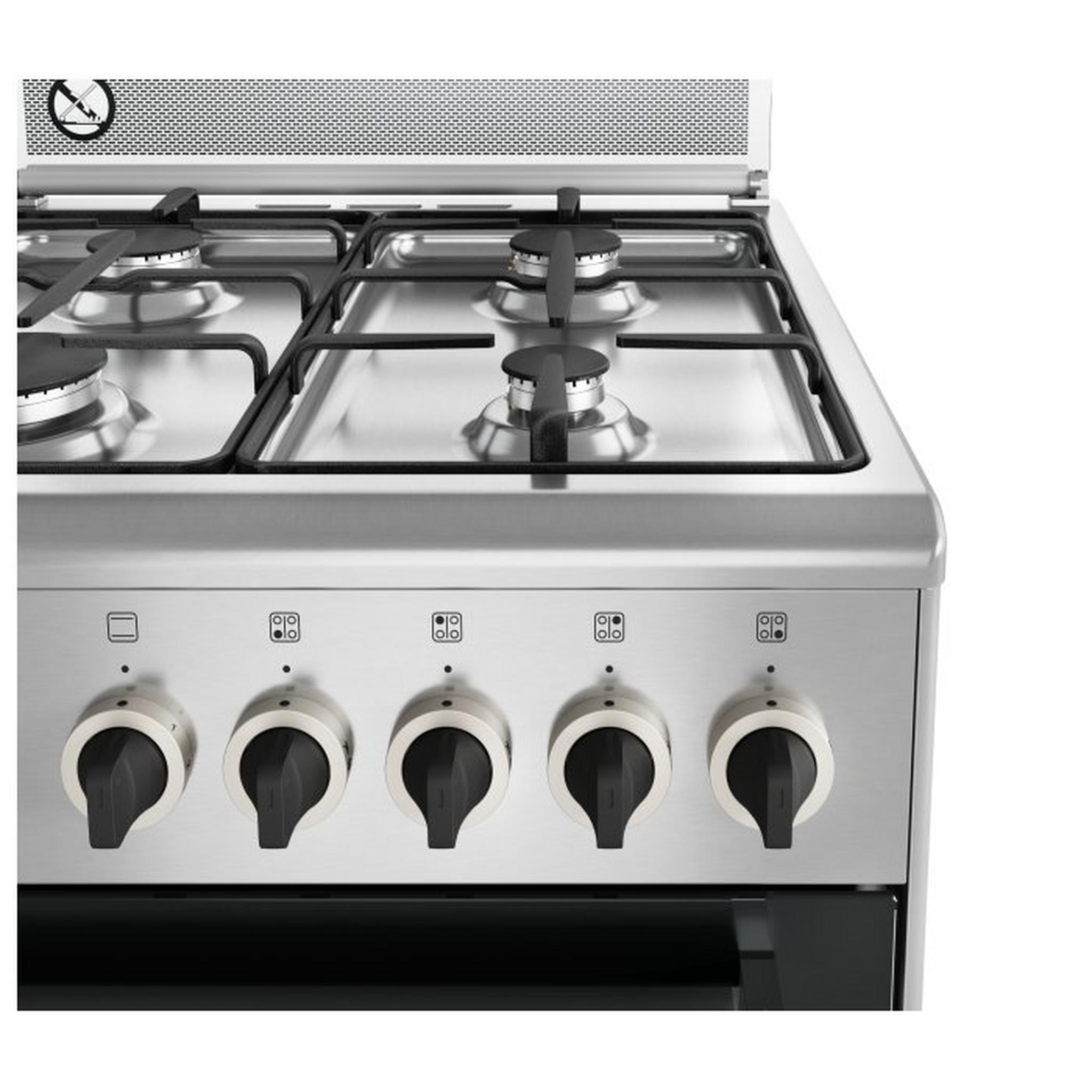 Lagermania 4 Burners Gas Cooker, 60X60cm, M64031EX0 - Stainless Steel