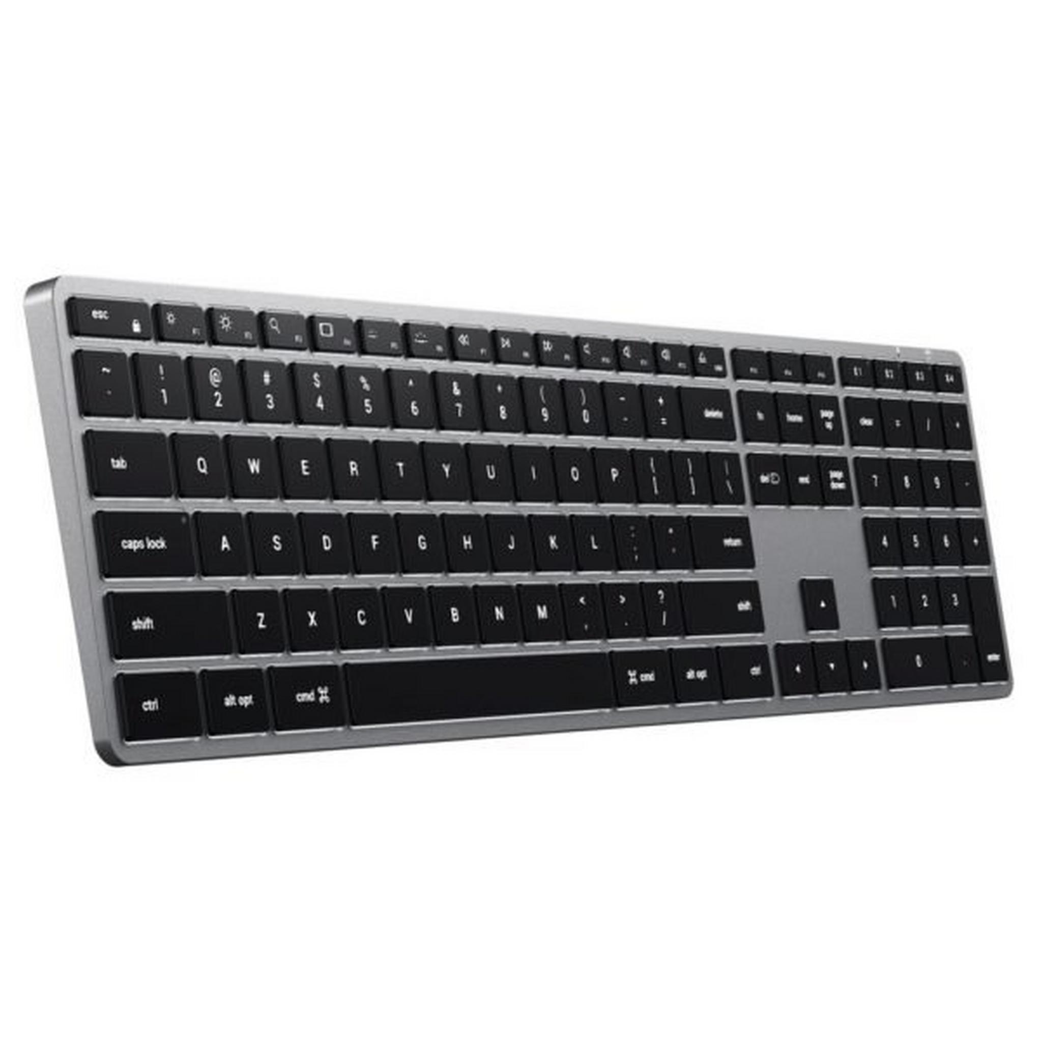 لوحة مفاتيح ساتشي الترا سليم X3 بتقنية البلوتوث بإضاءة خلفية - رمادي فلكي