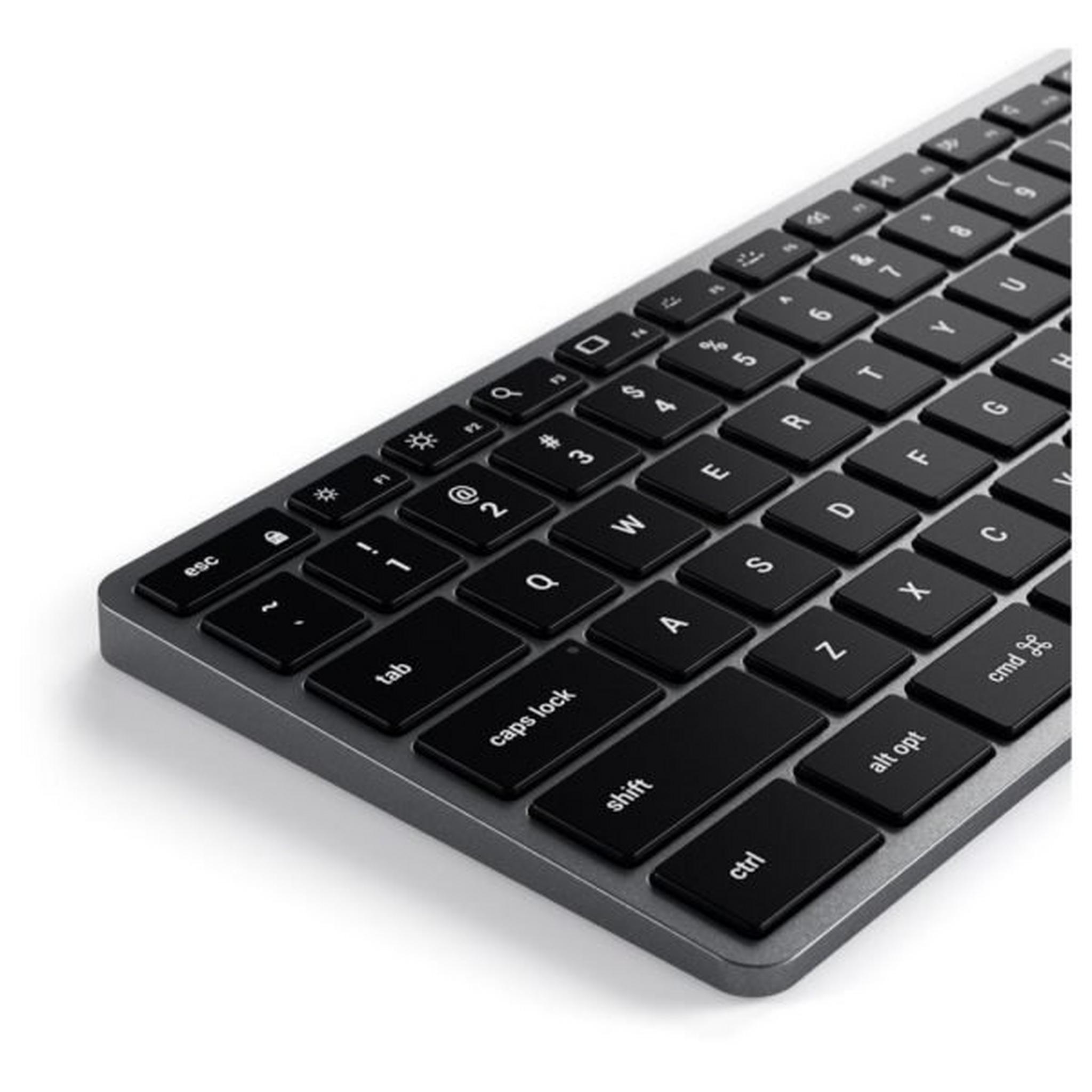 لوحة مفاتيح ساتشي الترا سليم X3 بتقنية البلوتوث بإضاءة خلفية - رمادي فلكي