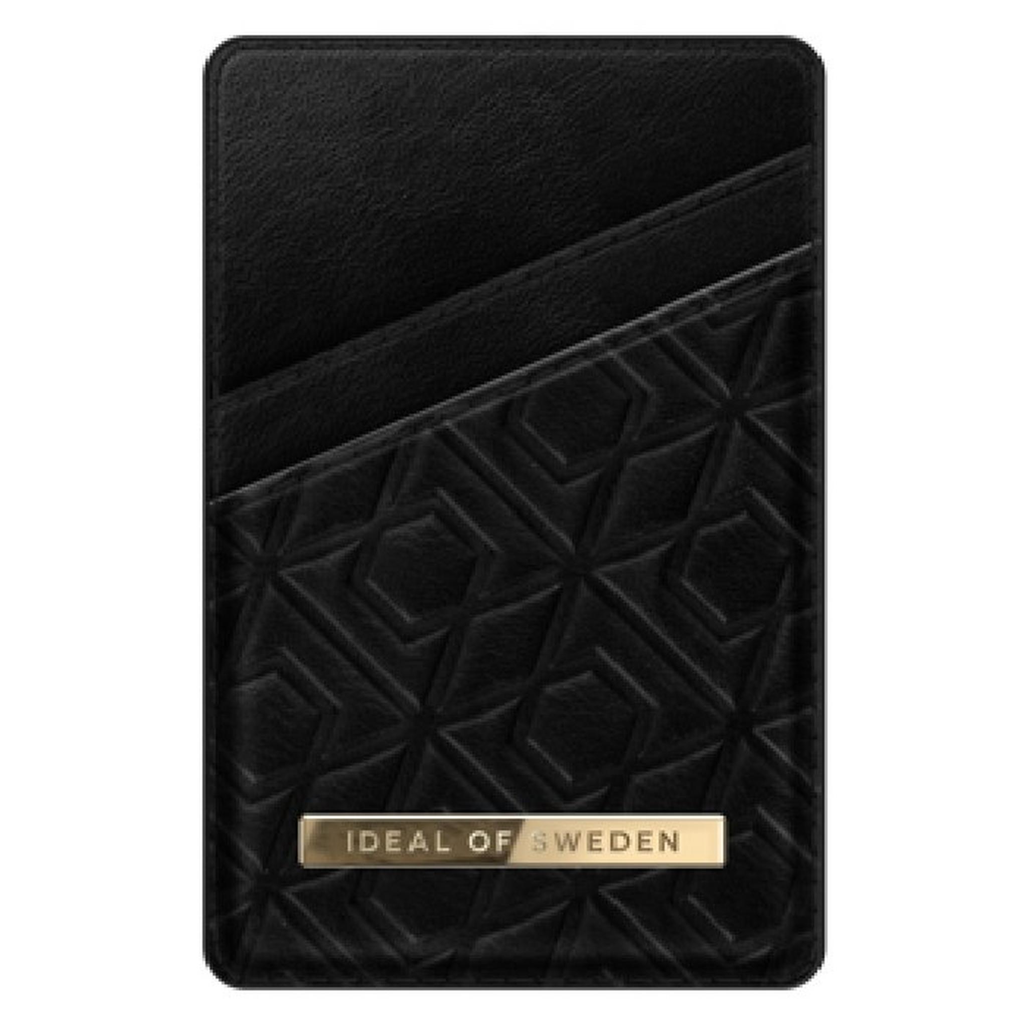 Ideal of Sweden Magnetic Card Holder - Embossed Black