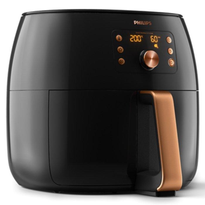 قلاية هوائية حجم اكس اكس لارج من فيليبس، قدرة 2225 واط، سعة 1.4 كجم، HD9863/99 - أسود