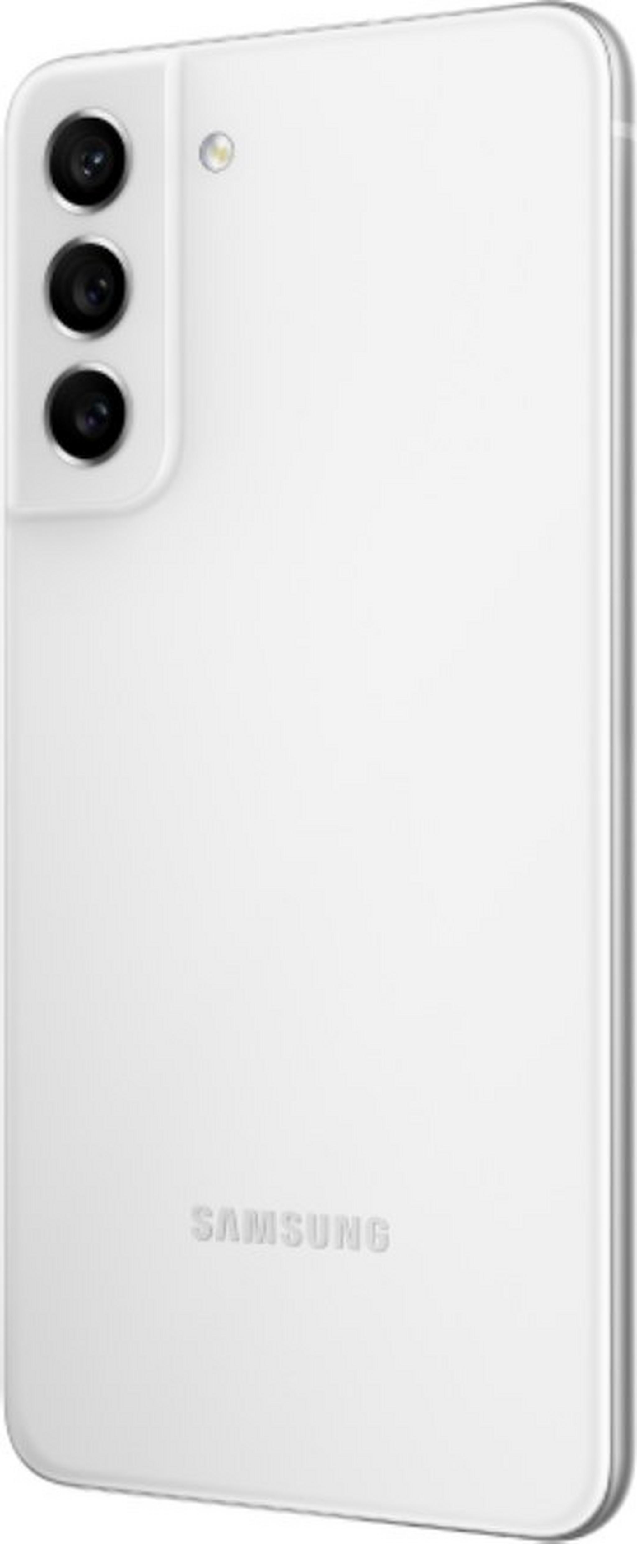 هاتف سامسونج جالاكسي اس 21 اف اي بسعة 128 جيجابايت وتقنية 5 جي - أبيض