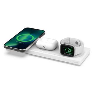 Buy Belkin 3-in-1 wireless charging pad with magsafe - white in Saudi Arabia