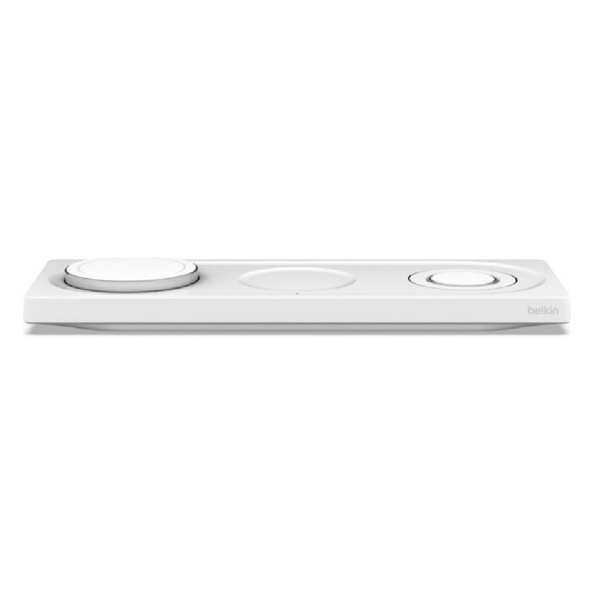 Belkin 3-in-1 Wireless Charging Pad with MagSafe - White