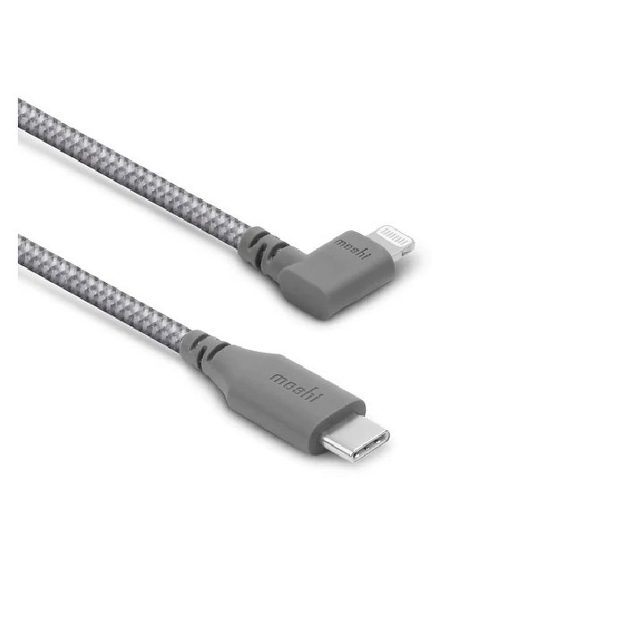 Moshi 90 Degree USB-C to Lightning 1.5m Cable - Titanium Grey