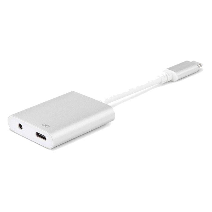 Moshi USB-C to  3.5mm Jack Adapter with Charging Port - Silver