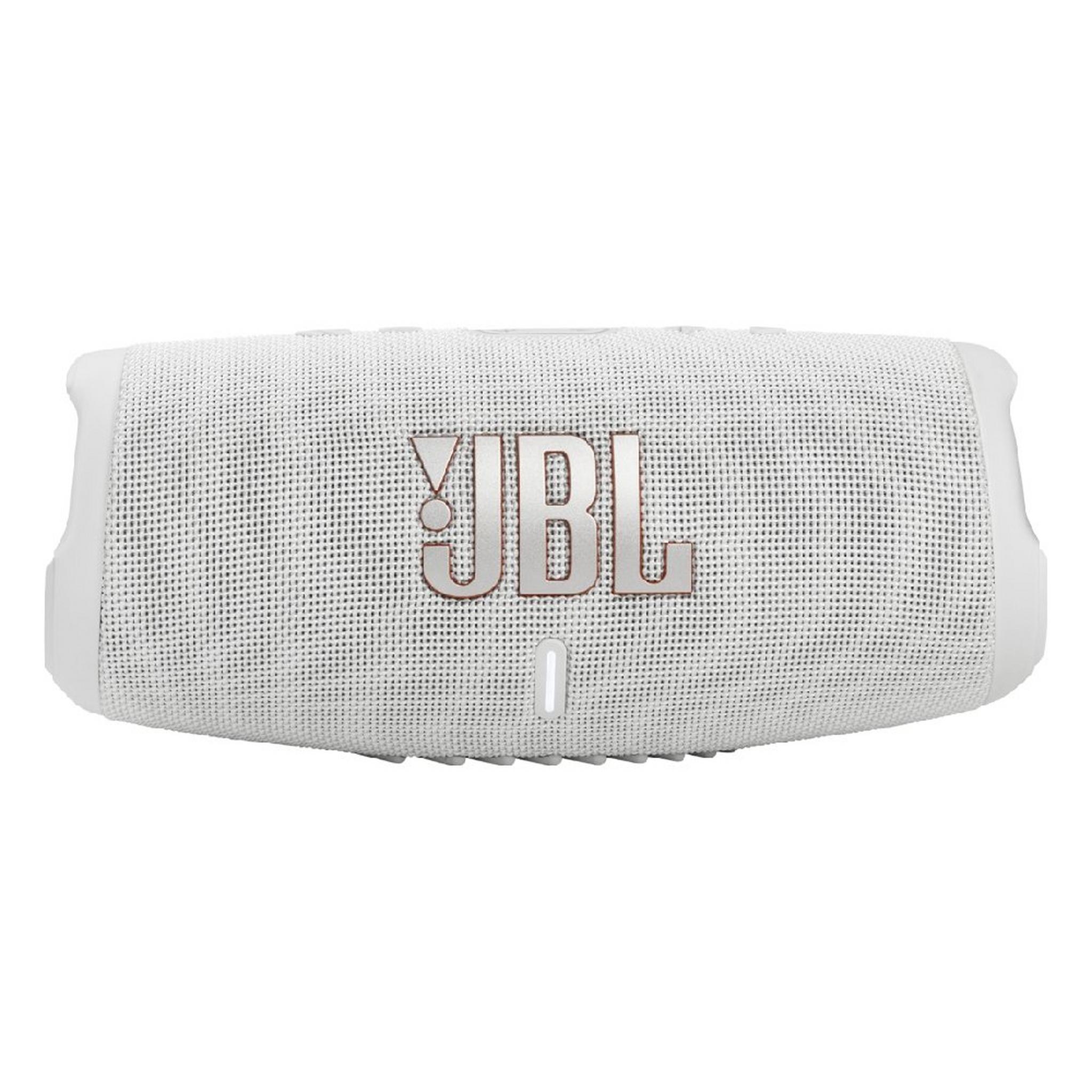 JBL Charge 5 Waterproof Wireless Speaker - White