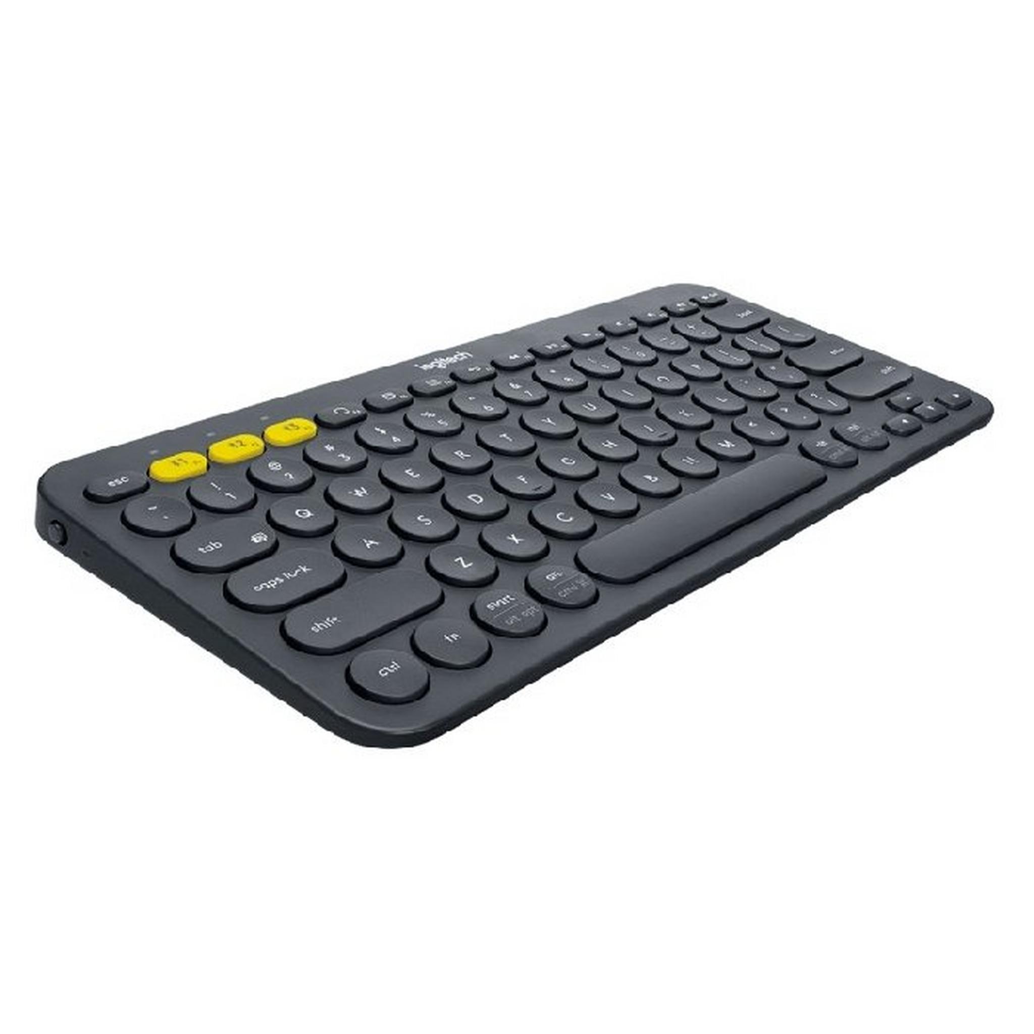 لوحة مفاتيح متعدد الأجهزة بلوتوث كي 380 من لوجتيك - رمادي