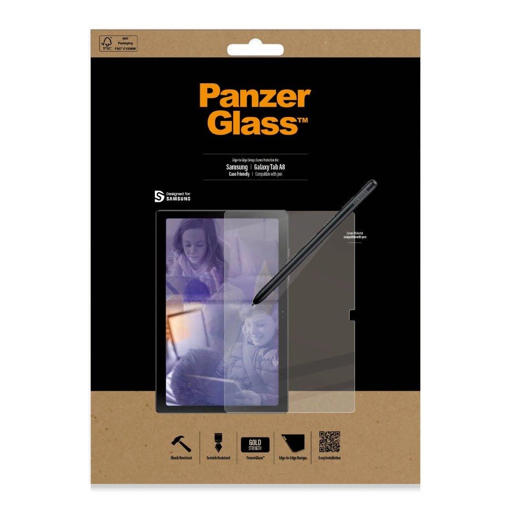 واقي الشاشة لسامسونج جالاكسي تاب ايه8 من بانزر جلاس - شفاف