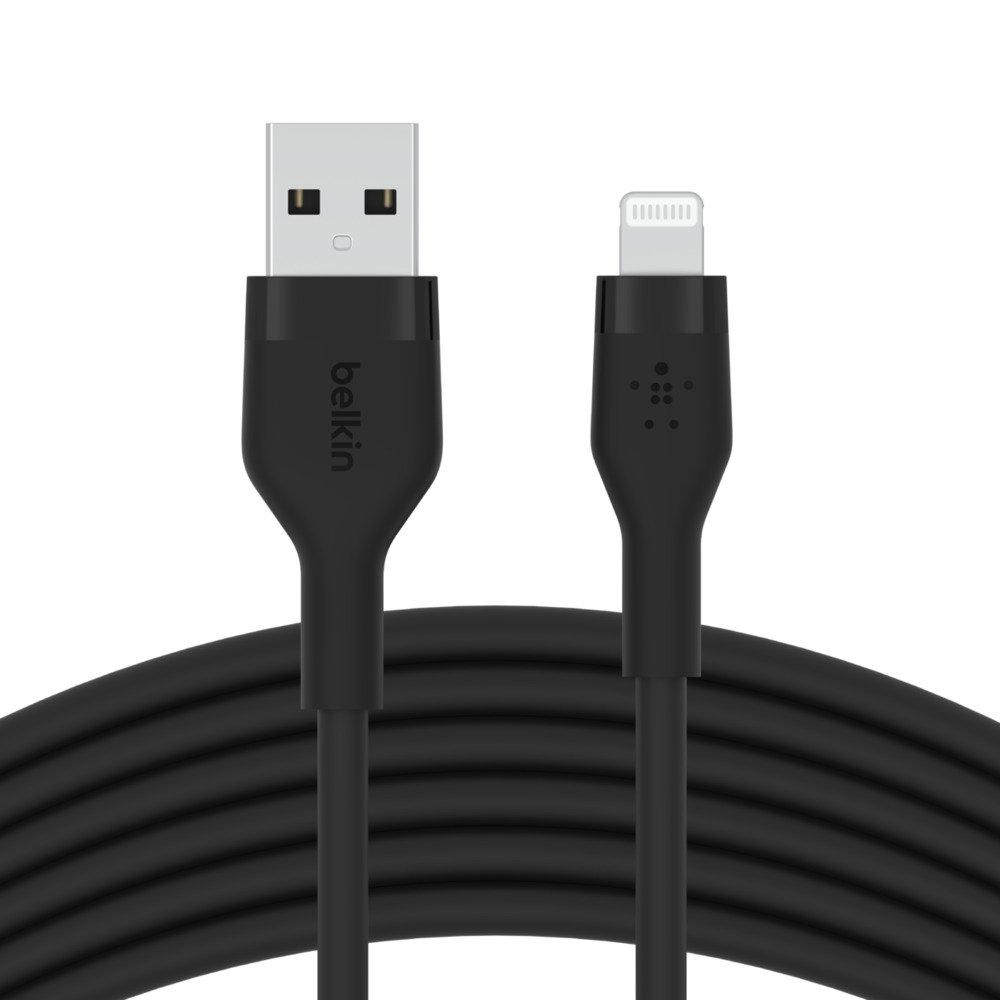 Belkin Silicon USB-A to Lightning 1M Cable - Black