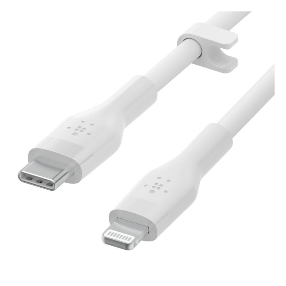 Belkin Silicon USBC with Lightning Connector 1M Cable White
