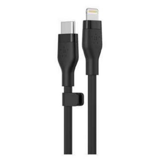 Buy Belkin silicon usb-c with lightning connector 3m  cable - black in Saudi Arabia