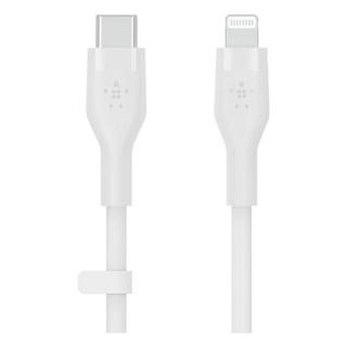 Buy Belkin silicon usb-c to lightning 3m cable - white in Kuwait