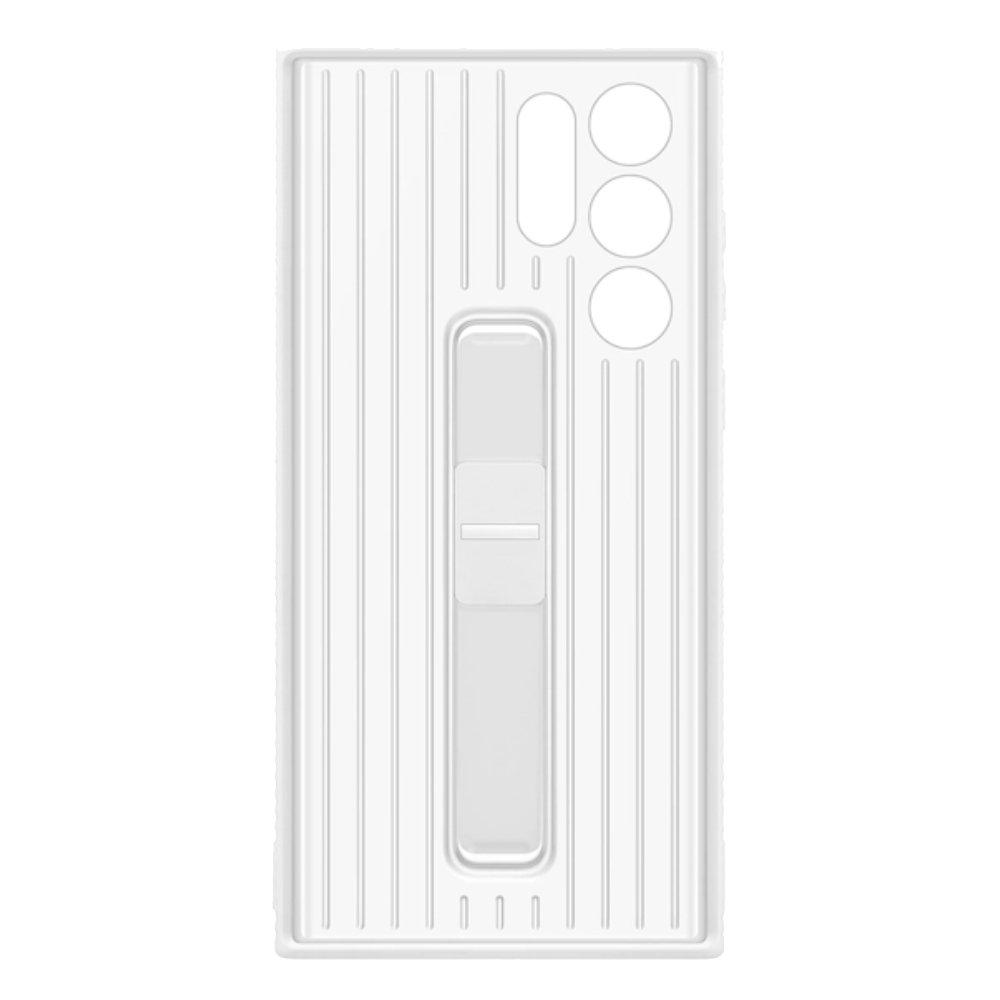 Samsung S22 Ultra Rainbow Protective Standing Cover - White