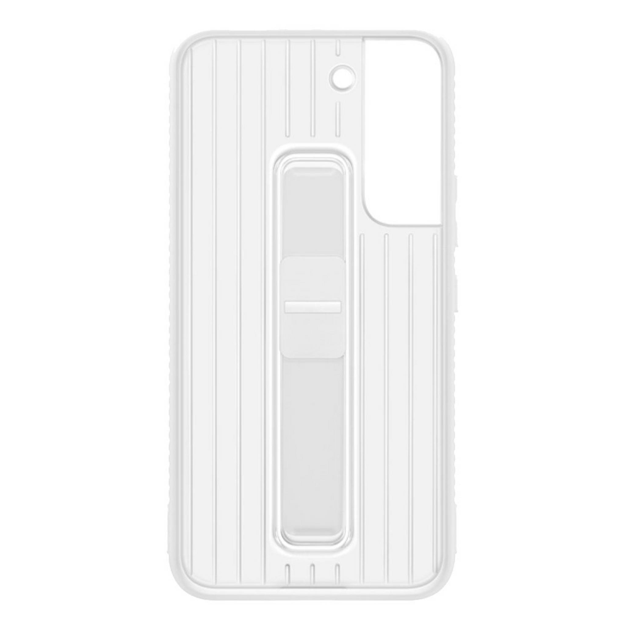 Samsung S22+ Rainbow Protective Standing Cover - White