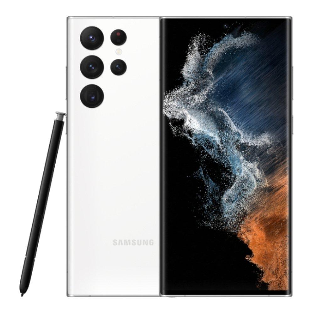 Buy Samsung galaxy s22 ultra 5g 256gb phone - phantom white in Kuwait