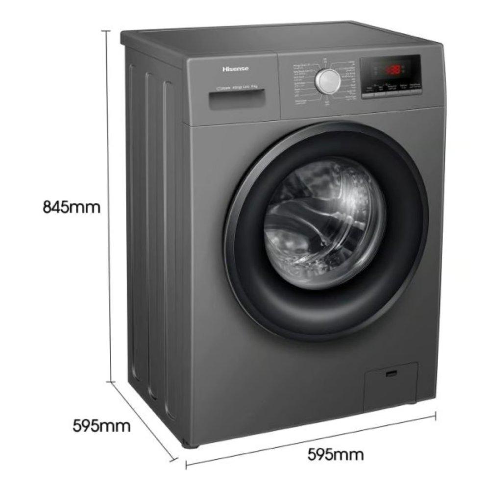 HISENSE Front Load Washing Machine,8Kg Washing Capacity, WFPV8012EMT - Silver