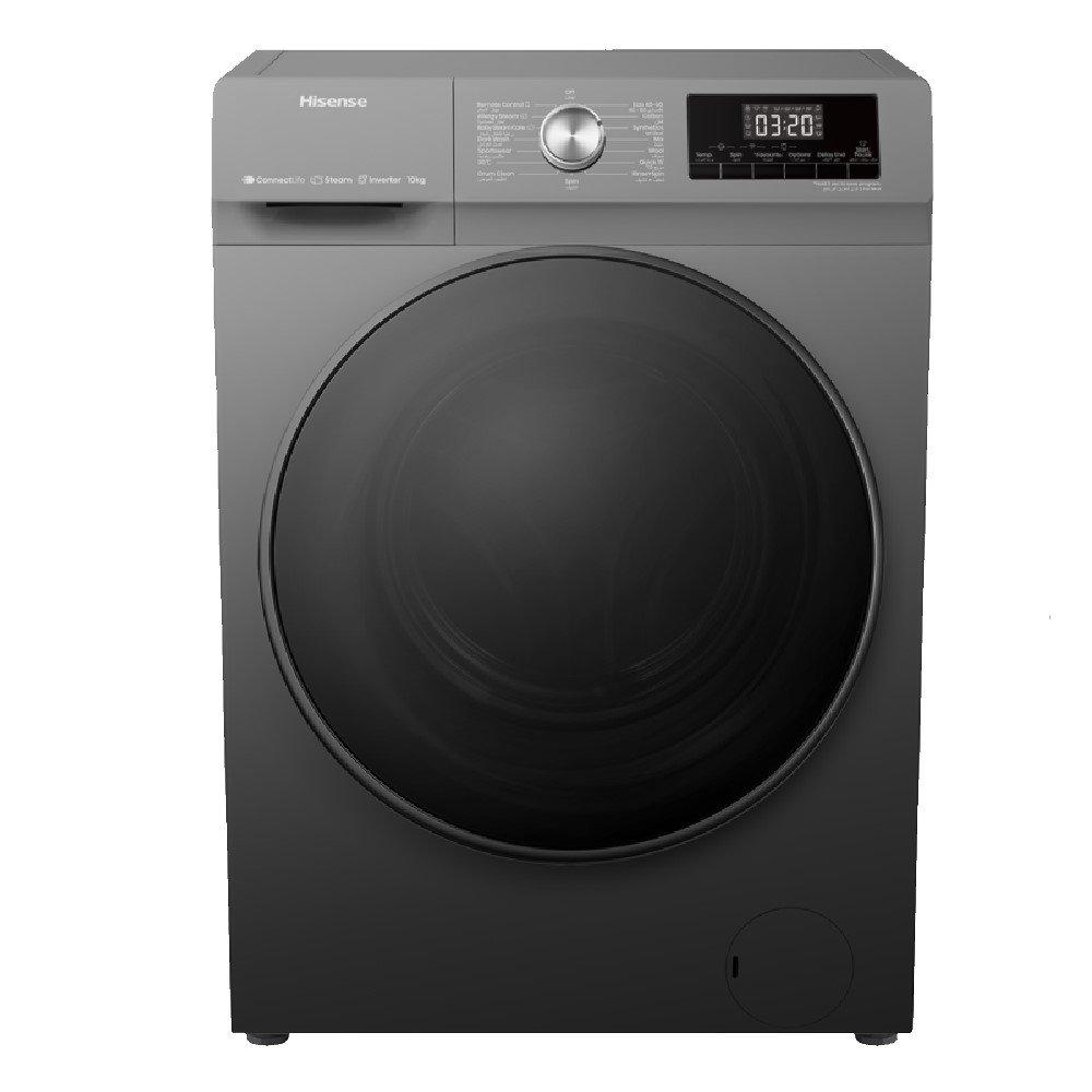 HISENSE Front Load Washing Machine,10Kg Washing Capacity, WFQA1014EVJMWT - Silver