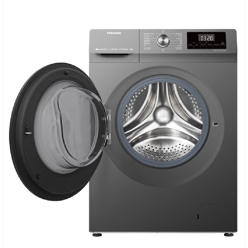 HISENSE Front Load Washing Machine,10Kg Washing Capacity, WFQA1014EVJMWT - Silver
