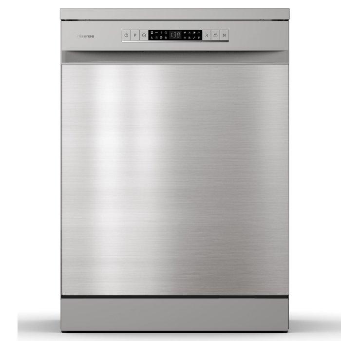 Hisense 15 Place Dishwasher Free Standing, 8 Programs, HS623E90X – Silver