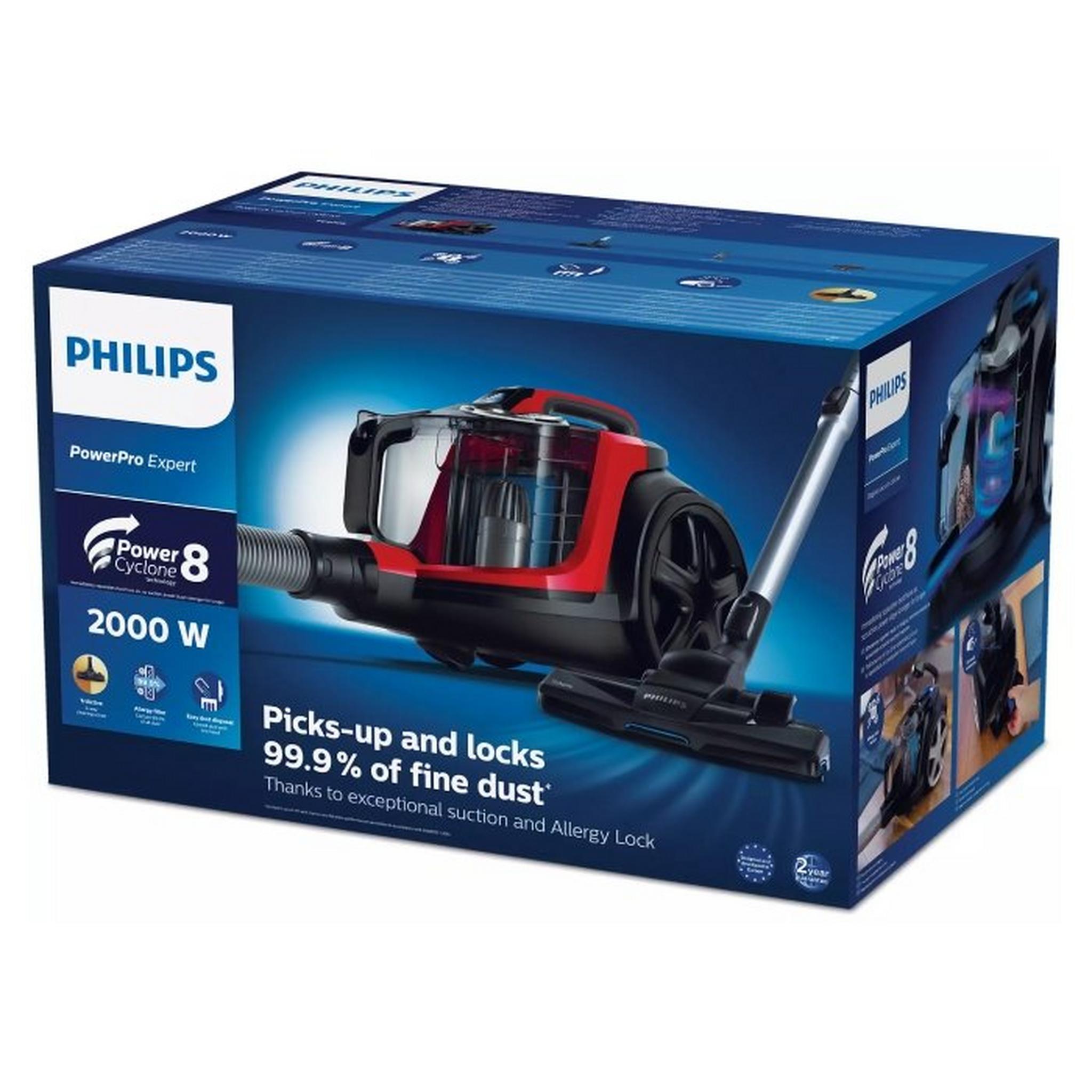 Philips Vacuum Cleaner Bagless, 2000W, 2 Liters, FC9728/61 - Monze Red