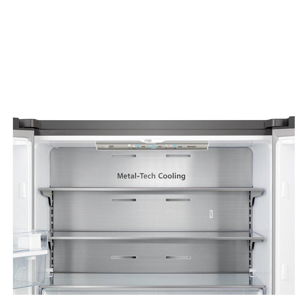 ثلاجة بأربعة أبواب عاكسة من هايسنس, 26.5 قدم مكعب, بسعة 749 لتر, RQ749N4ASU – فضي