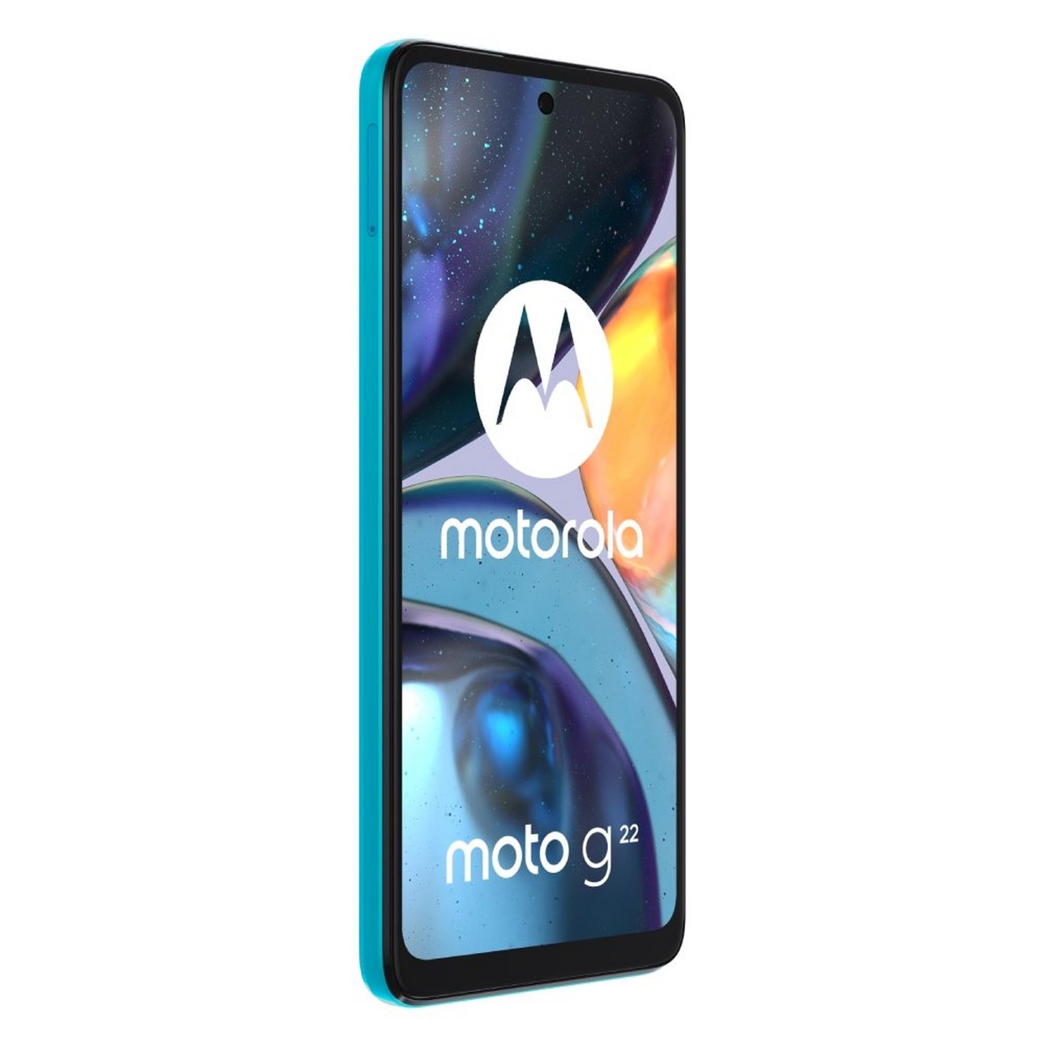 هاتف موتورولا موتو جي ٢٢ بسعة ١٢٨ جيجابايت - أزرق