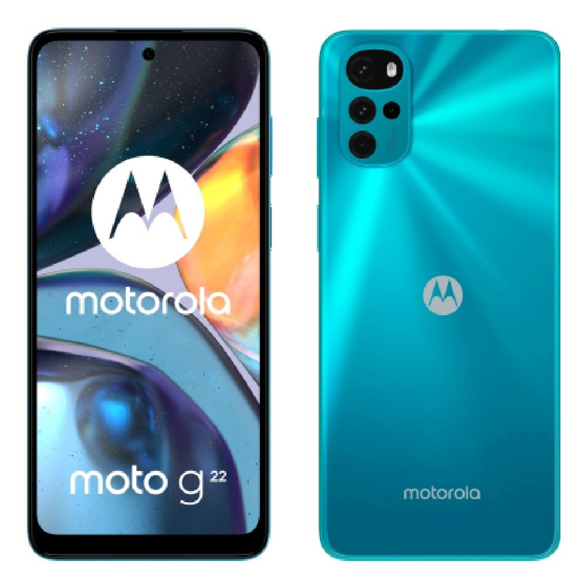 هاتف موتورولا موتو جي ٢٢ بسعة ١٢٨ جيجابايت - أزرق