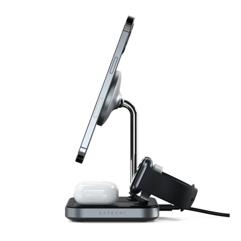 Satechi 3 in 1 Magnetic Wireless Charger - Space Grey