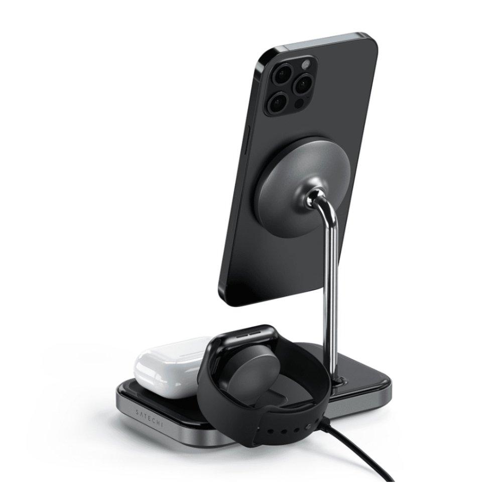 Satechi 3 in 1 Magnetic Wireless Charger - Space Grey