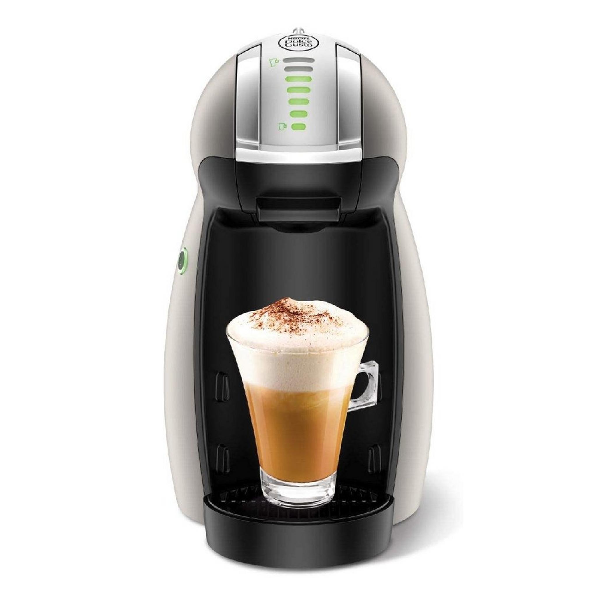 Delonghi Genio 2 Capsule Coffee Machine, 1500W, 1 Liter, EDG465.T - Titanium