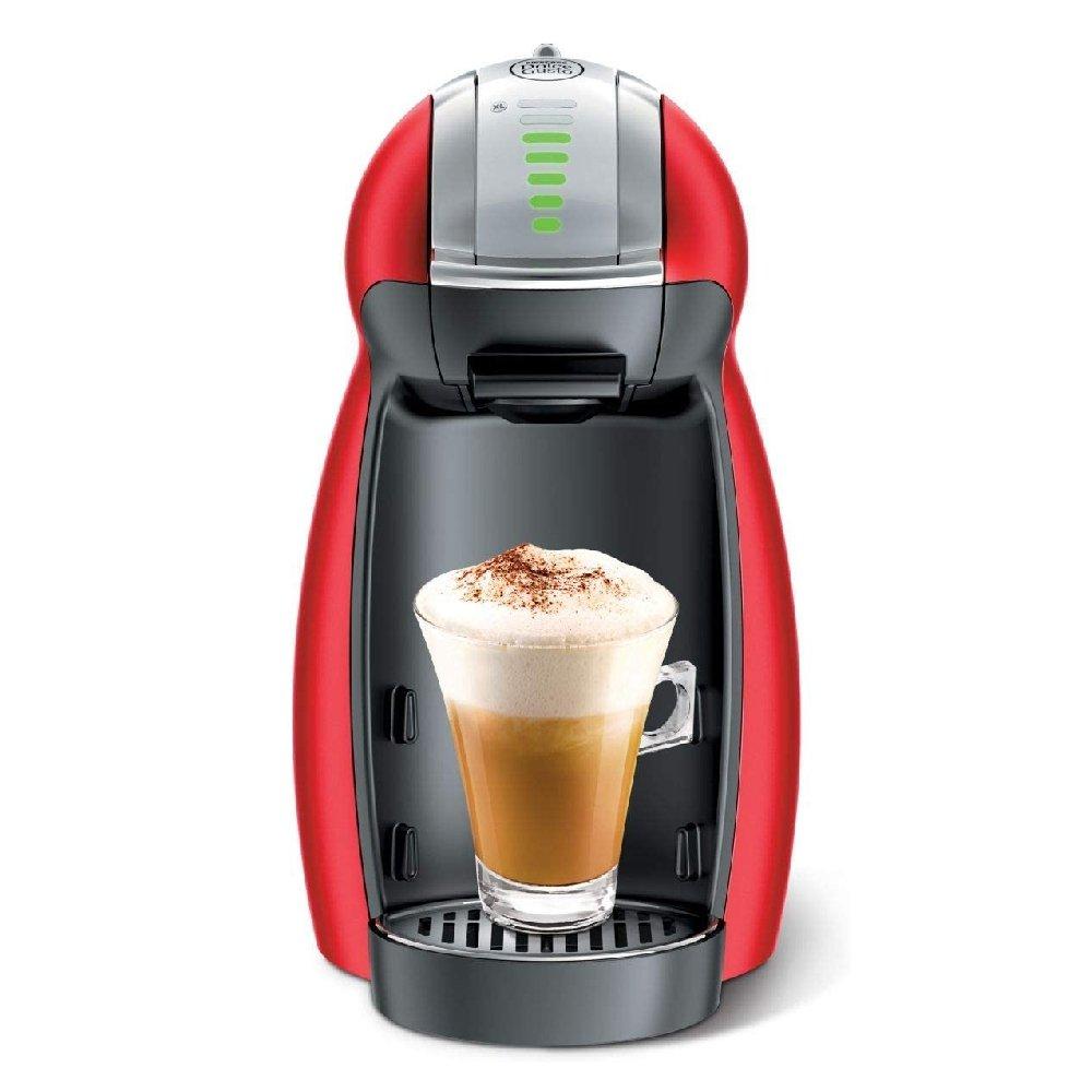 اشتري ماكينة تحضير القهوة جينيو 2 كبسولة من ديلونجي، قدرة 1500 واط، سعة 1 لتر، edg465. R - أحمر في الكويت