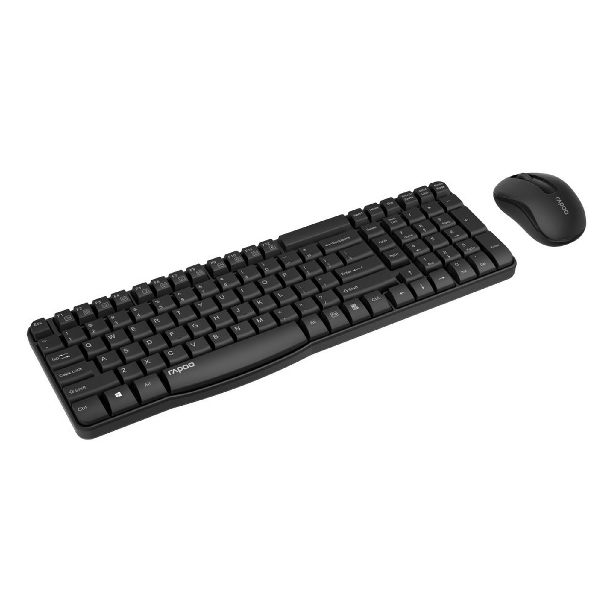Rapoo X1800s Combo (Keyboard + Mouse) Wireless Black (Arabic/English)